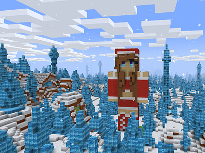 Christmas Minecraft Export Girl Skin | Avatar Girl in Realmcraft