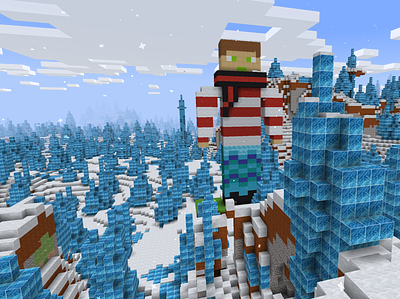 Minecraft Steve in Christmas Outfit in RealmCraft Free Minecraft build craft free minecraft game art game design games landscape minecraft minecraft building nature pixel art realmcraft