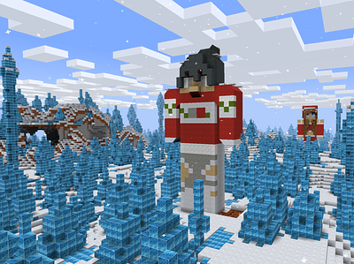 Minecraft Steve in Christmas Sweater | RealmCraft Free Minecraft build craft design free minecraft game art game design games landscape minecraft minecraft building nature pixel art realmcraft