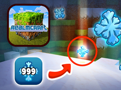 How many snowflakes have you found? ❄️ || Download Realmcraft build craft free minecraft game art game design games landscape minecraft minecraft building nature pixel art realmcraft