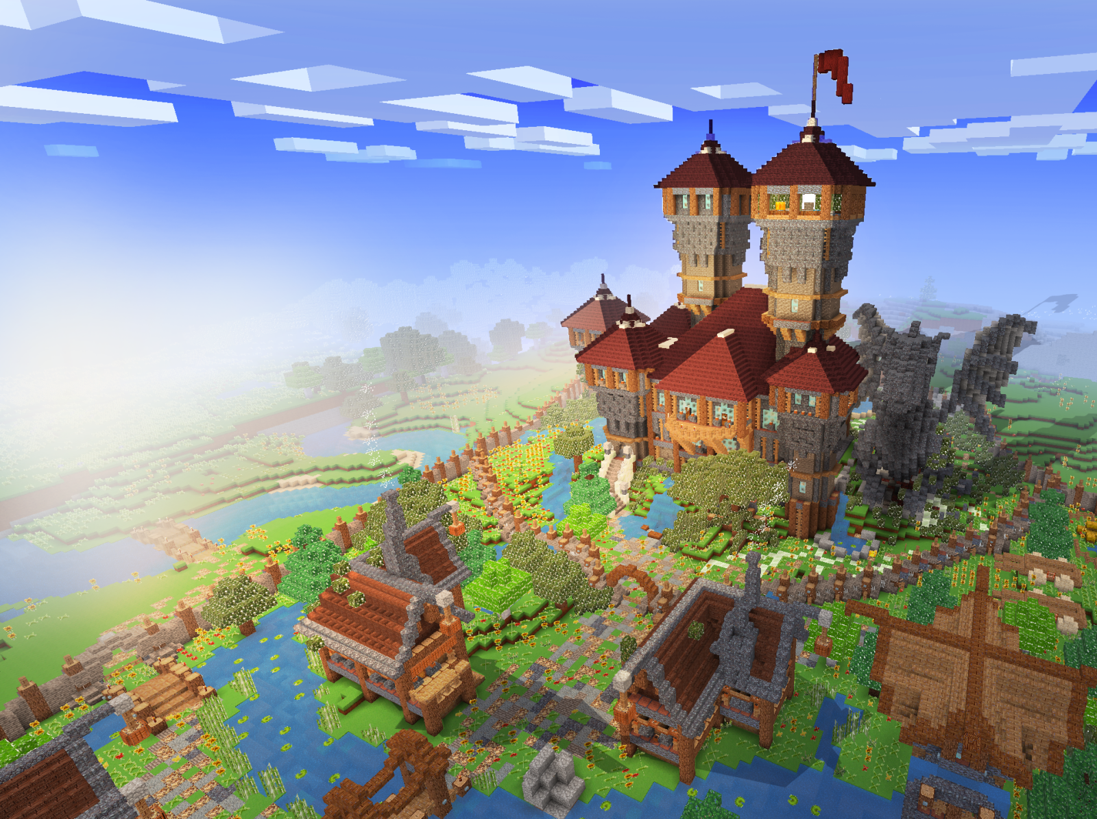 Minecraft Medieval Fantasy Castle 🏰 in REALMCRAFT Free Minecraf.