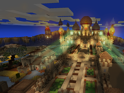 Indian Castle 🌇 Beautiful Night in RealmCraft Free Minecraft