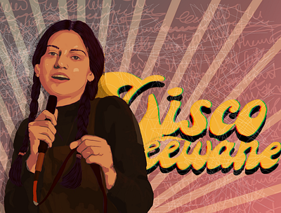 Nazia Hassan artist artwork deewane design disco google hassan illustration illustrator nazia pakistan pakistani pop popart queen vector