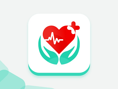 Logo for Pharmacy App app branding clinic graphic hands health healthcare heart hospital icon illustraion logo logo design logotype medical medicine patient pharmacy smart logo vector