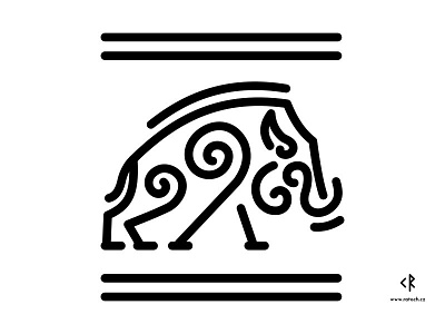 Collach boar celtic logo