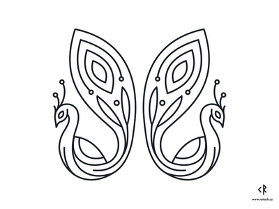 Peacock Lineart Logo By Josef Kratochvil Peacock Lineart Logo By Josef Kratochvil