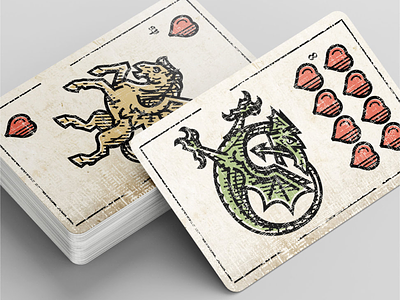 Playing cards pegas and ouroboros pegas playing card serpent