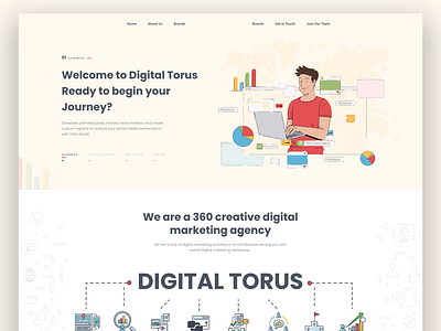 Digital Torus - Digital marketing website app branding design graphic design illustration logo typography ui ux vector