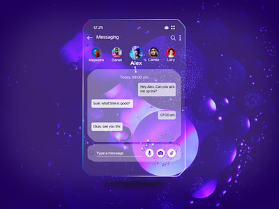 Direct messaging_ Futuristic Mobile Phone_ DailyUI