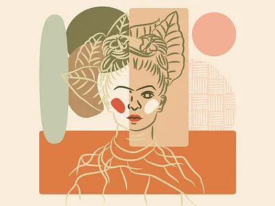 Frida Kahlo abstract art design illustration kahlo logo minimal woman