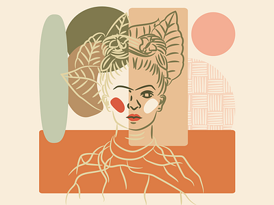 Frida Kahlo abstract art design illustration kahlo logo minimal woman