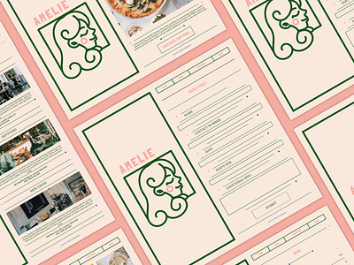 AMELIE - Desktop Ver. app branding daily ui figma interface landing landing page mock up mockup restaurant ui ui ux uiux ux web web app web design website website design website ui