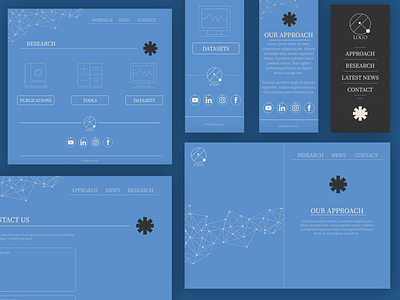Research Website Template abstract branding daily ui figma icons landing page logo mobile mock up mockup react science ui uiux user interface ux web website website design website ui