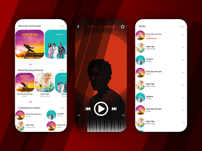 Music Player Application app branding design logo minimal ui ux vector web website