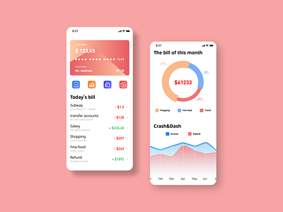 Account APP typography ui