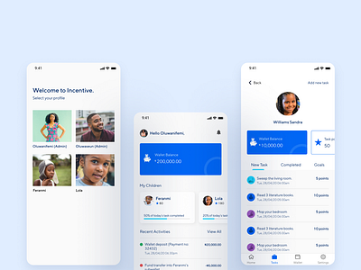 Incentive app app app design design figma financial app interface ui ux visual design