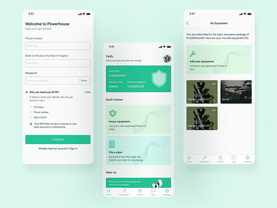 Powerhouse insurance app app app design daily ui daily ui. app design dailyui design figma illustration ui ux