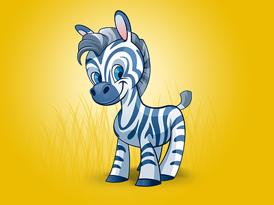 Cartoon Zebra animal cartoon character cute illustrations kids savanna vector zebra