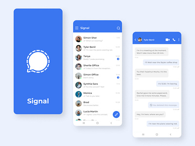 Redesigning Signal App app art branding design icon minimal mobile signal ui ux