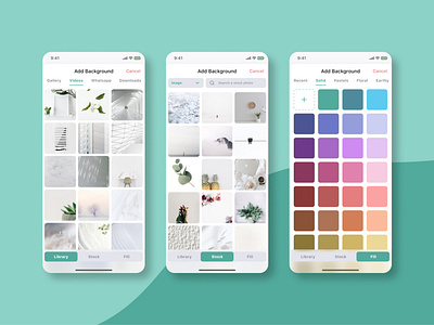 Image selection screen design. app art branding clean design icon minimal mobile ui ux