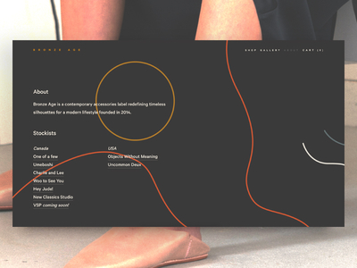 A Bronze Age — About about canada clean design fashion minimal pattern ui ux website