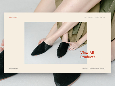 A Bronze Age canada clean design editorial fashion minimal photography shoes simple ui ux website