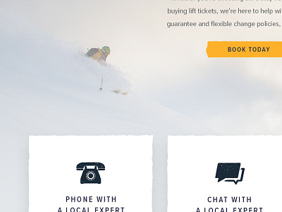 SkiBig3 — Little Details background button canada clean design icon minimal ski snow ui ux website