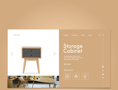 L'xury series product page ui - Cabinet design flat ui ux web