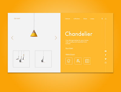 L'xury series product page ui - Chandelier Page design flat ui ux web website