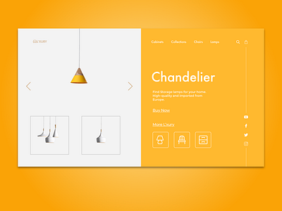 L'xury series product page ui - Chandelier Page