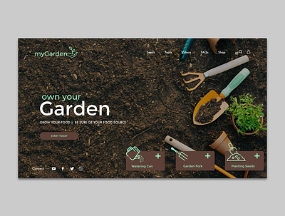 Own your garden ui design branding design flat ui ux web website