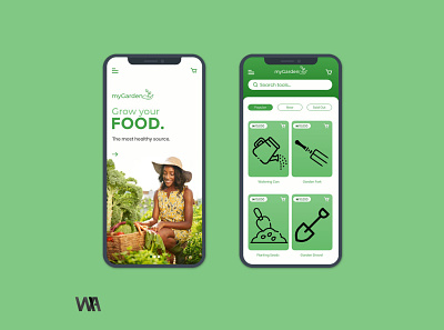 Grow your food mobile layout branding mobile typography ui ux