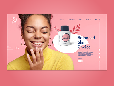 Balanced Skin Choice UI branding design flat typography ui ux web website