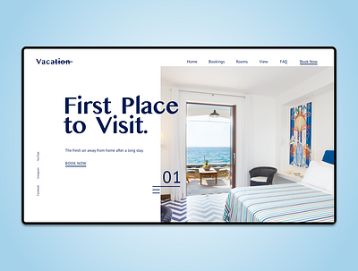 Vacation website ui - Fresh Air away from after a long stay... branding design ui web website