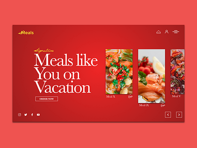 Signature meals website concept