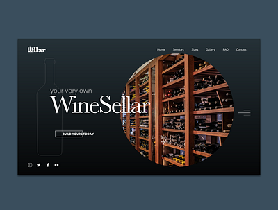Wine Cellar website concept design ui web website