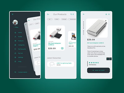 Mobile Products Layout concept