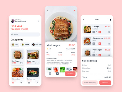 Meal ordering mobile app design mobile ui uidesinger uimobile