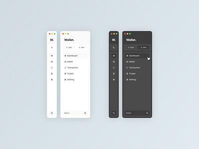 Sidebar navigation design - Dark / Light mode 🌗