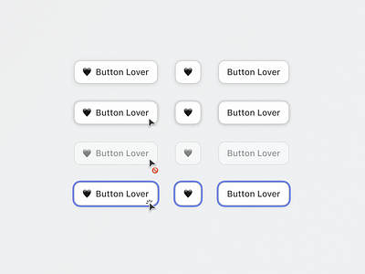 Button Lover 🤪 button component design kitui minimal states system ui ui design uiux web