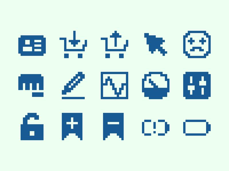 Pixelified (week 17): 15 Free icons freebie gaming svg pixel icons icon pack icon set icons pixelated pixelart 8bit free pixels