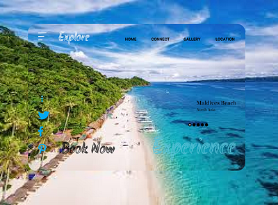 North Asia Beach Explore design logo ui
