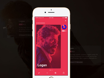 Recommendation - WIP app flat ios iphone mobile mobile app movies product ui ux wishlist