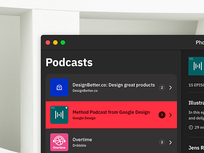 Podcast App - macOS