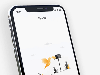 Sign Up - Successful animation chat flat healthcare illustration ios iphone messages mobile app motion onboarding real project sign up ui