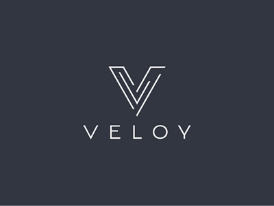 VELOY minimalist v logo modern