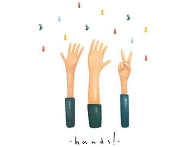 Hands! art celebrating collection drawing greeting card greeting cards hand hands illustration life nina kovacic painting