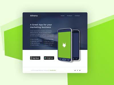 App Download Page app download landing page photoshop ui ui design uiux uxdesign website