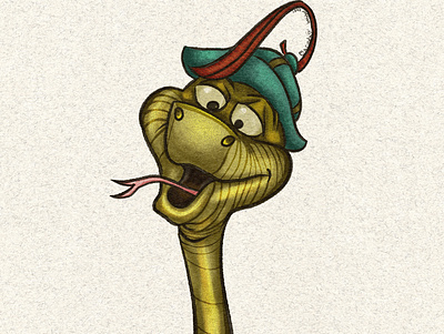 Sir Hiss digital art disney pen and ink