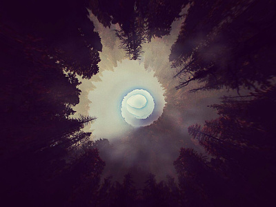 Circular Experiment #3 3 360 circular forest image manipulation photoshop wallpaper